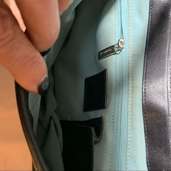 Cole Haan Black Leather Curved Shoulder Bag - Picture 7 of 15